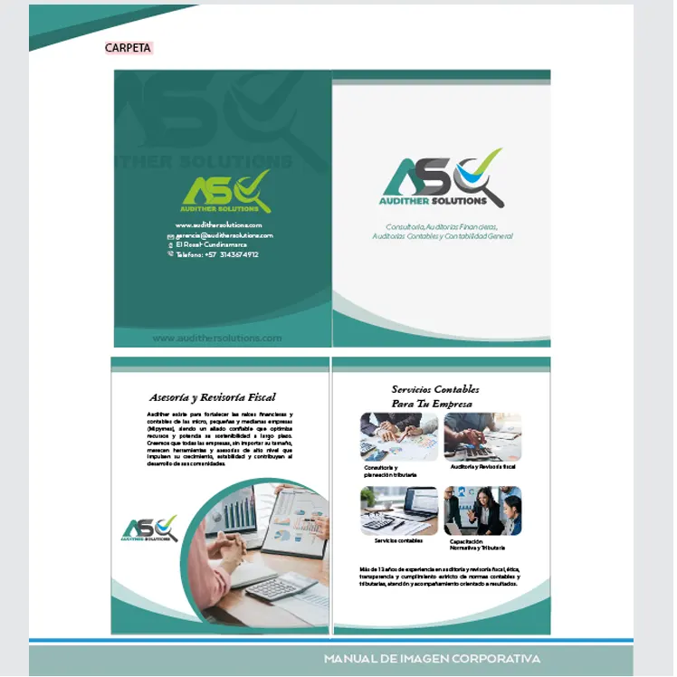 Diseño de Imagen Corporativa 18 manual de identidad corporativa diseñada por dicrea estudio web para Aidither Solutions